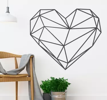 Adesivo cuore stile origami - TenStickers