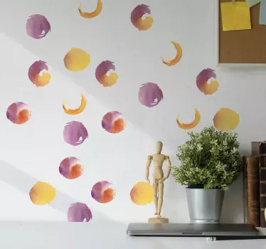 set di 20 Decorazioni della parete punti dell'acquerello - TenStickers