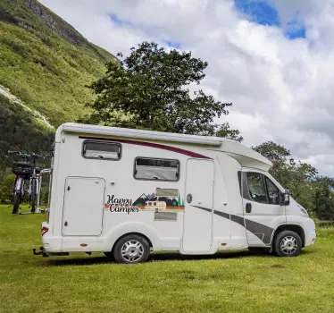 Adesivo camper con design monocolore - TenStickers