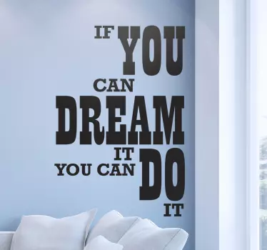 Adesivo murale soggiorno Walt Disney you can do it - TenStickers