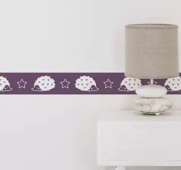 Greca adesiva bordo a stella riccio - TenStickers