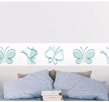 Greca adesiva emblema di farfalla elegante - TenStickers