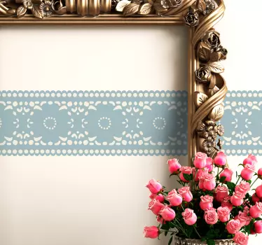 Greca adesiva fantasia floreale - TenStickers