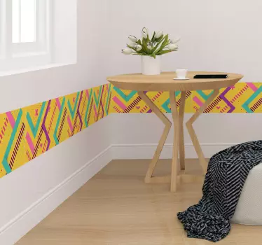 Adesivo murale camera da letto in stile Memphis. - TenStickers
