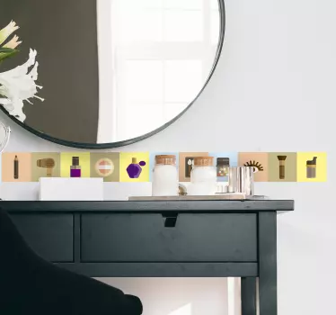 Greca adesiva per pareti kit di trucchi - TenStickers
