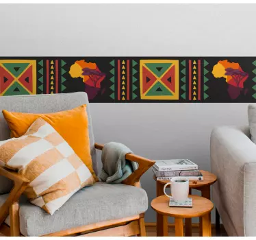 Greca adesiva motivi tribali africani - TenStickers