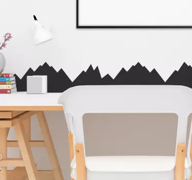 Adesivo per parete con rilievo montuoso - TenStickers