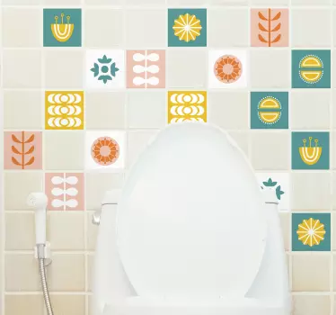 Greca adesiva per pareti piastrelle norvegesi - TenStickers