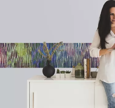 Greca adesiva strisce colorate texture - TenStickers