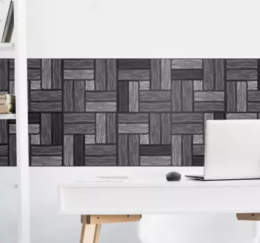 Greca adesiva texture in legno elegante - TenStickers