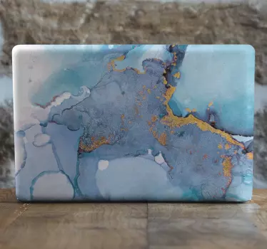 Adesivo per pc astratto oro acqua - TenStickers