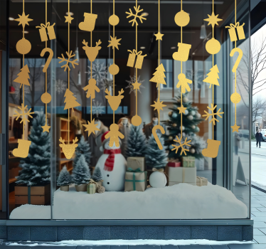 Vetrofania Natale decorazioni natalizie - TenStickers