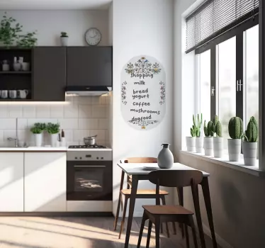 Lavagna adesiva stile floreale - TenStickers