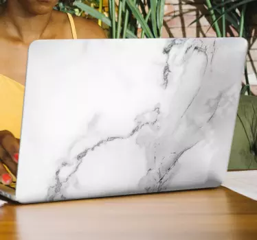 Adesivo per pc portatile in marmo - TenStickers