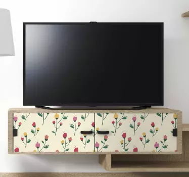 Pellicola adesiva per mobile tulipani colorati - TenStickers