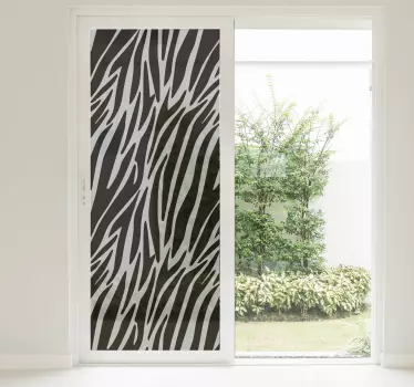 Pellicola vetro effetto zebrato traslucido - TenStickers