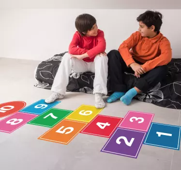Piastrella per pavimenti in vinile colorato campana - TenStickers
