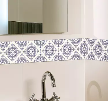 Piastrelle adesive bagno blu vintage - TenStickers