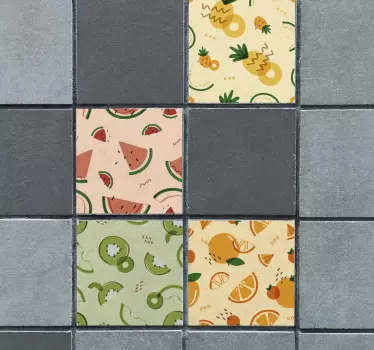 Piastrelle adesive da cucina con frutta - TenStickers