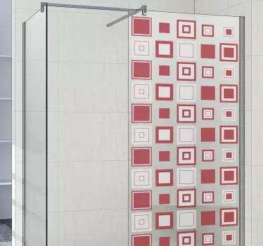 Adesivi per box doccia stile geometrico - TenStickers