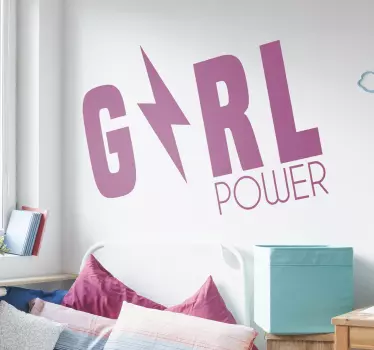 Adesivo murale frase Girl Power - TenStickers