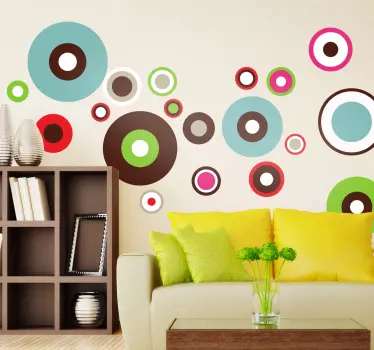 Set di 22 stickers cerchi - TenStickers