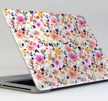 Adesivo per pc motivo floreale - TenStickers