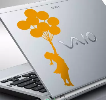 Skin adesiva portatile Bansky bimba palloncini - TenStickers