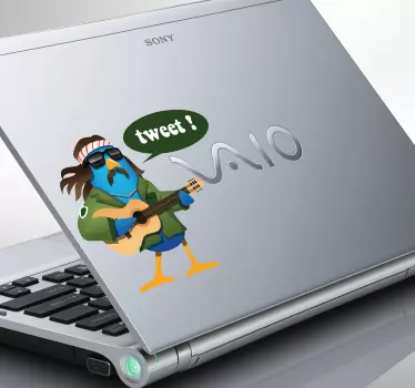 Skin adesiva portatile hippie tweet - TenStickers