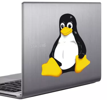 Skin adesiva portatile pinguino Linux - TenStickers