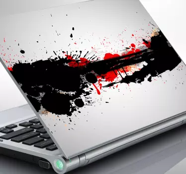 Adesivo per pc portatile schizzi di vernice - TenStickers