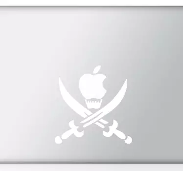 Skin adesiva teschio pirata per Mac - TenStickers