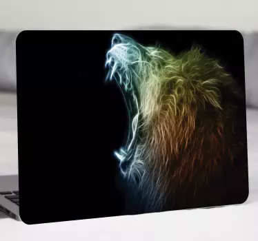 skin di leone moderna per laptop - TenStickers