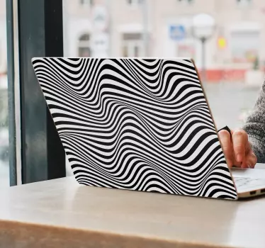 Adesivo per laptop modello effetto visivo - TenStickers