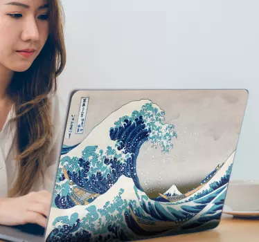 Adesivo per pc con mare e barche stile orientale - TenStickers
