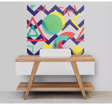 Adesivo geometrico modello colorato - TenStickers