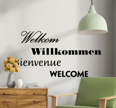 Adesivo Benvenuto in diverse lingue - TenStickers