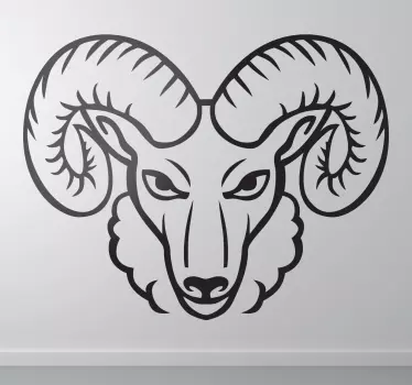 Adesivo muro capra arrabbiata - TenStickers