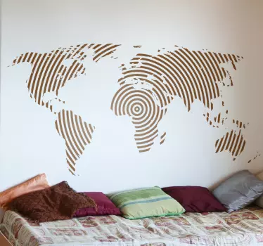 Adesivo muro mappa mondo - TenStickers