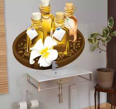 Adesivo muro olio spa - TenStickers