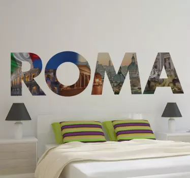 Adesivo muro Roma immagini - TenStickers