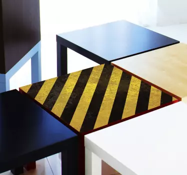 Adesivo strisce nere gialle LACK - TenStickers