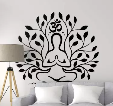 Sticker albero Albero yoga - TenStickers