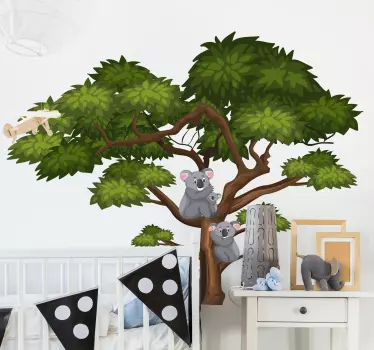 Sticker albero Koala e alberi - TenStickers