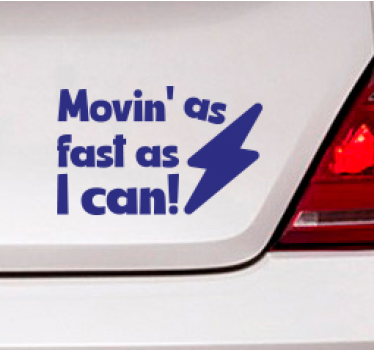 sticker auto in movimento veloce - TenStickers