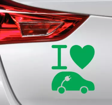 Sticker Auto Macchina Elettrica - TenStickers