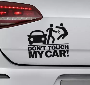 Adesivo per auto "non toccare la mia auto" - TenStickers