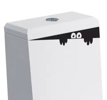 Sticker bagno mostro della tazza - TenStickers