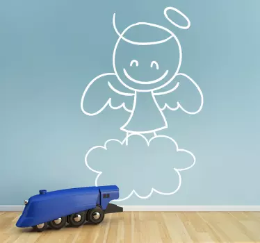 Sticker bambini angioletto tratto - TenStickers