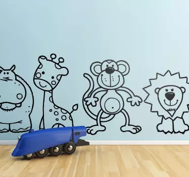 Sticker bambini decorazione animali - TenStickers